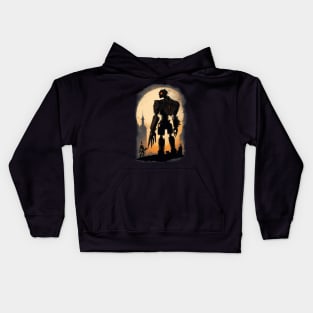 Rusty mysterious enigmatic ancient robot art Kids Hoodie